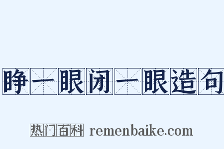 睁一眼闭一眼造句是什么意思的图片
